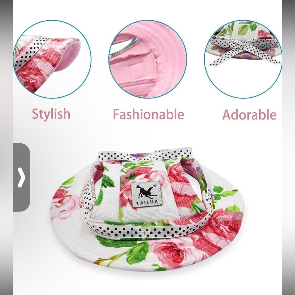 Pet Round Brim Princess Cap Visor Hat (DOG)
Sz-L - Picture 3 of 3